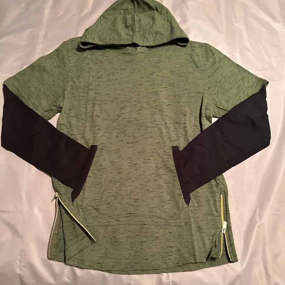 Boys Akademiks Zip Detail Hoodie Shirt